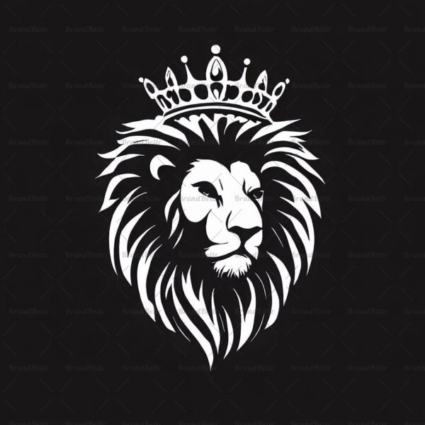 Majestätischer Löwe und Krone